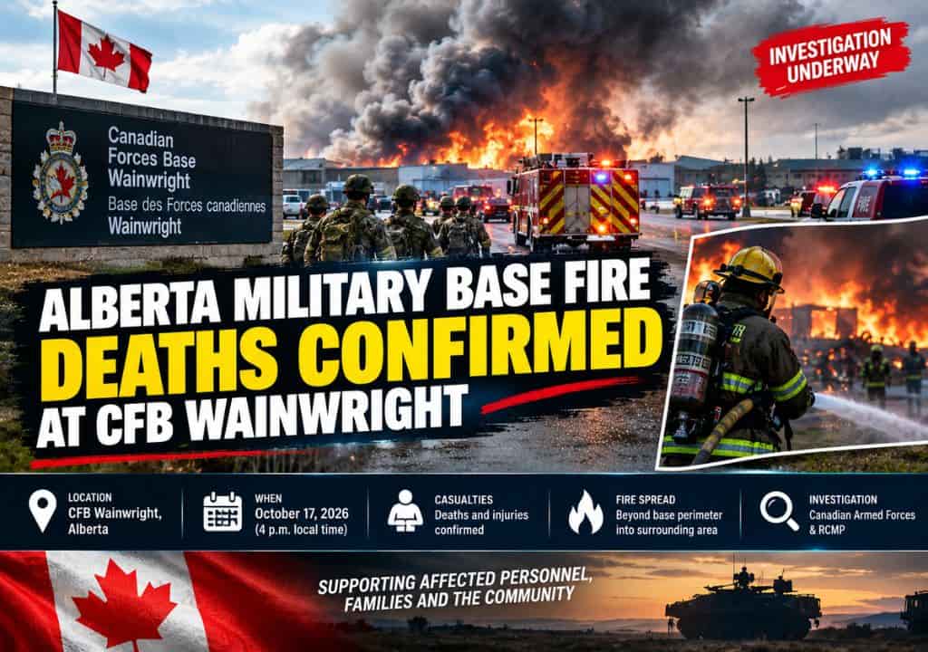 Alberta military base fire