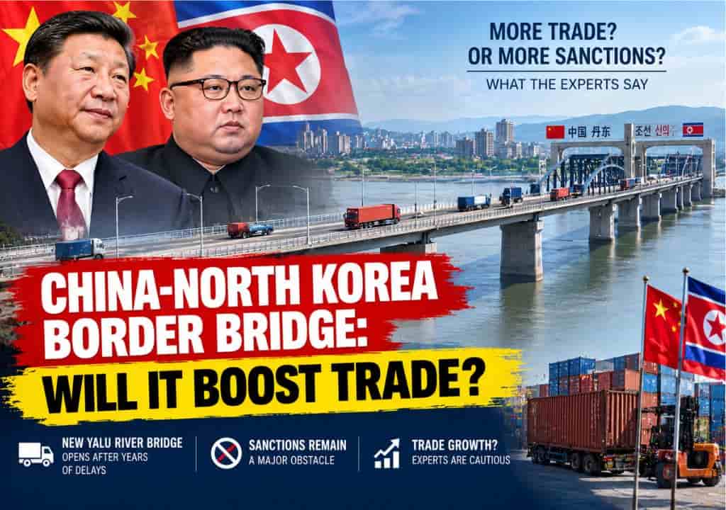 China-North Korea border bridge